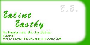 balint basthy business card